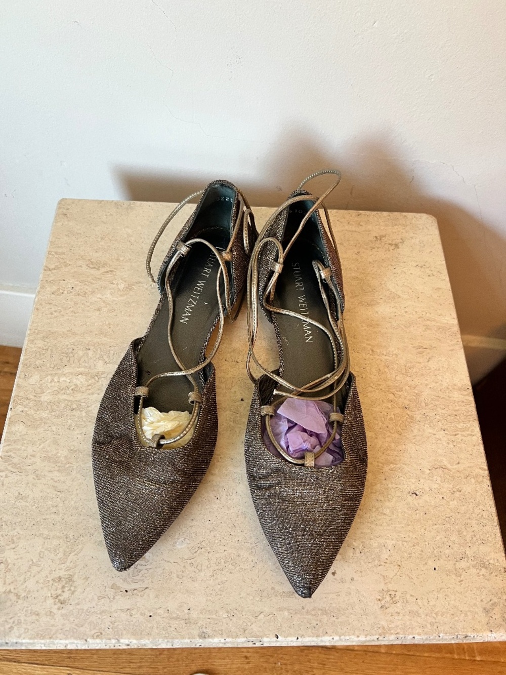 Stuart Weitzman - Pyrite - Lace up flats - 9 - Fair